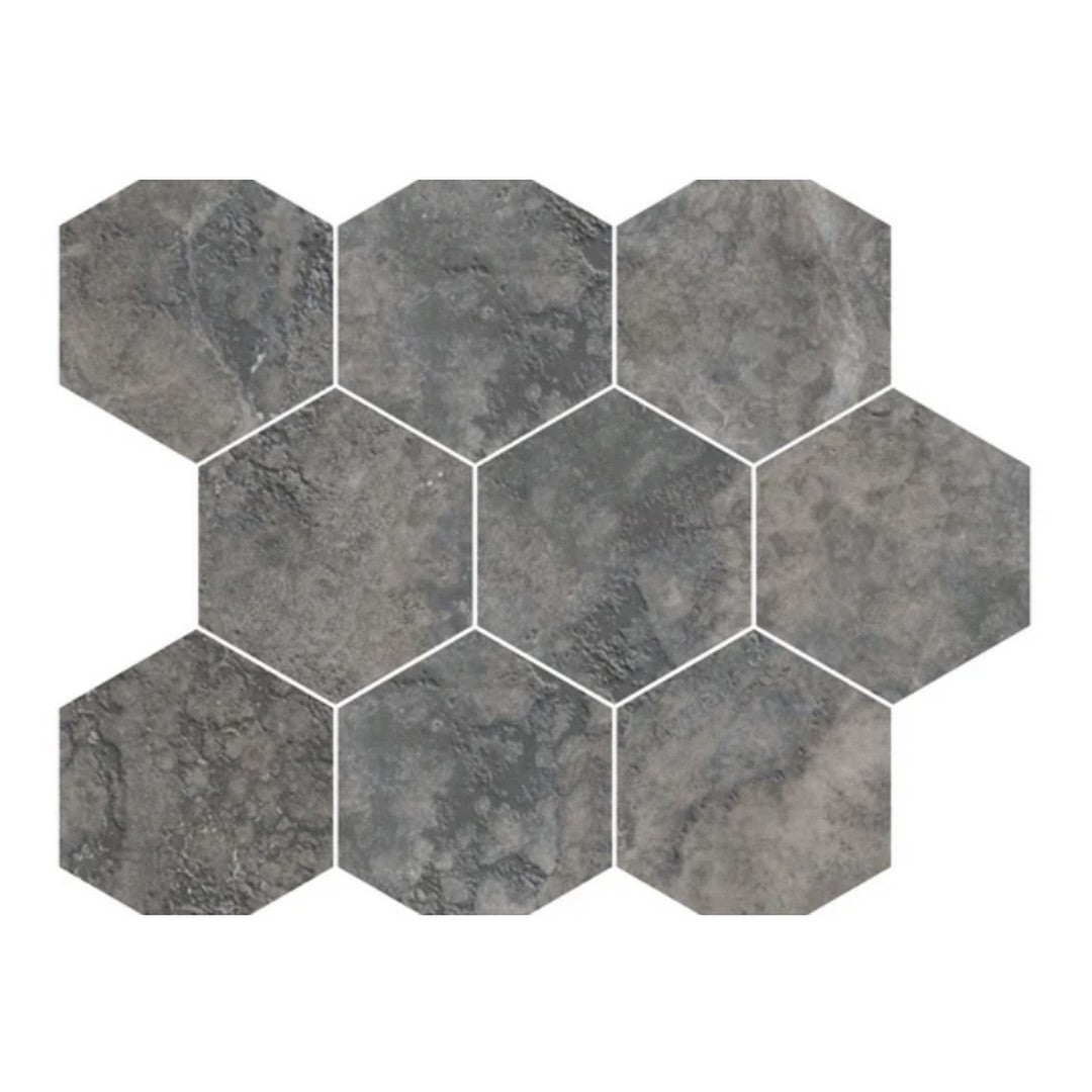 Del Conca USA 10" x 12" Roma Rectified Porcelain 4" Hexagon Mosaic