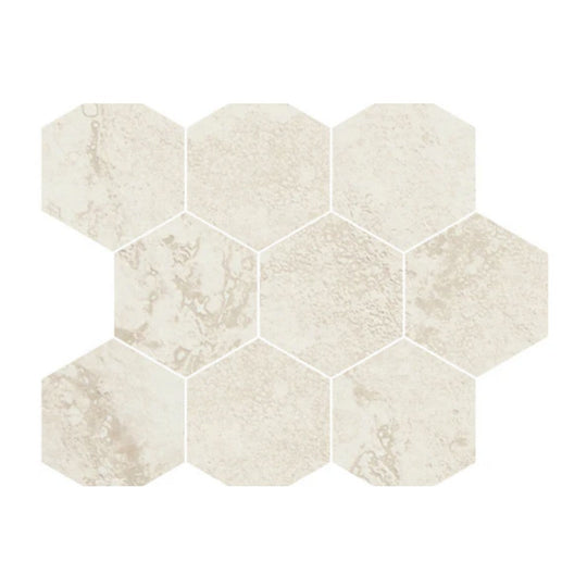 Del Conca USA 10" x 12" Roma Rectified Porcelain 4" Hexagon Mosaic