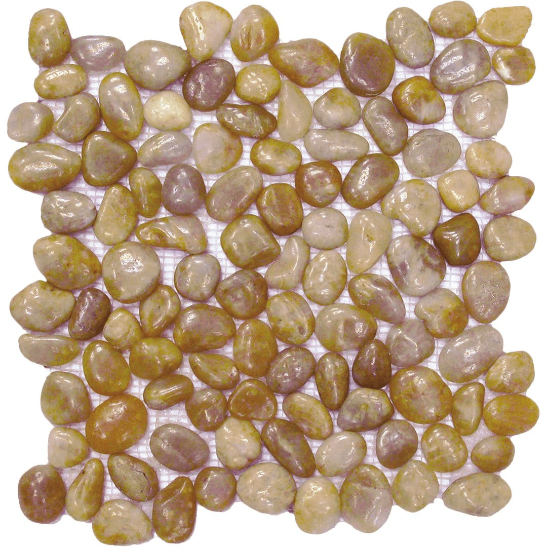 Bati Orient 12" x 12" Bali Polished Pebble Natural Stone Mosaic