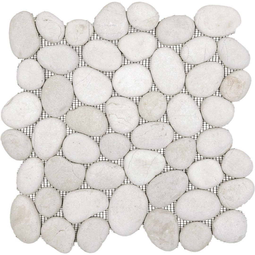 Bati Orient 12" x 12" Bali Rectified Matte Pebble Natural Stone Mosaic