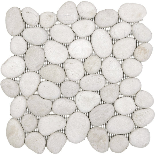 Bati Orient 12" x 12" Bali Rectified Matte Pebble Natural Stone Mosaic