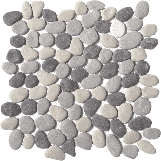Bati Orient 12" x 12" Bali Reconstituted Pebble Natural Stone Mosaic