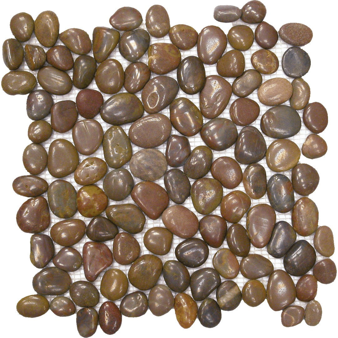 Bati Orient 12" x 12" Bali Polished Pebble Natural Stone Mosaic