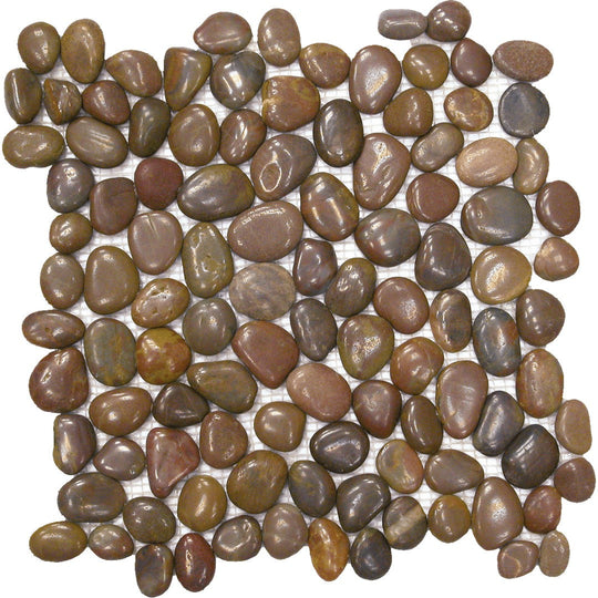 Bati Orient 12" x 12" Bali Polished Pebble Natural Stone Mosaic