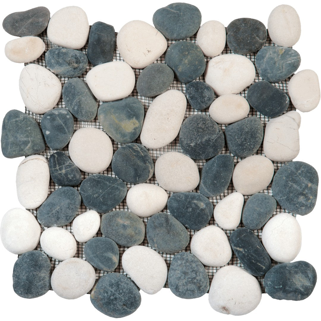 Bati Orient 12" x 12" Bali Rectified Matte Pebble Natural Stone Mosaic