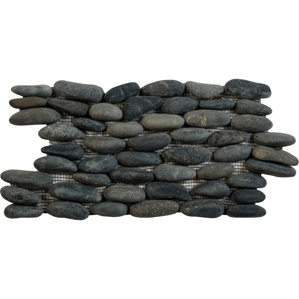 Bati Orient 6" x 12" Bali Matte Stacked Wall Pebble Natural Stone Mosaic