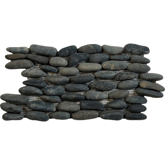 Bati Orient 6" x 12" Bali Matte Stacked Wall Pebble Natural Stone Mosaic