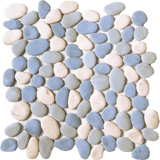 Bati Orient 12" x 12" Bali Reconstituted Pebble Natural Stone Mosaic