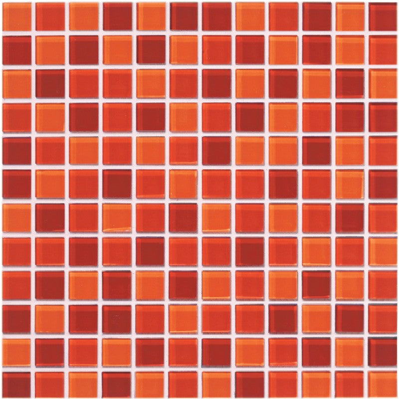 Crossville 12" x 12" Glass Blox Glass 1" Blend Mosaic