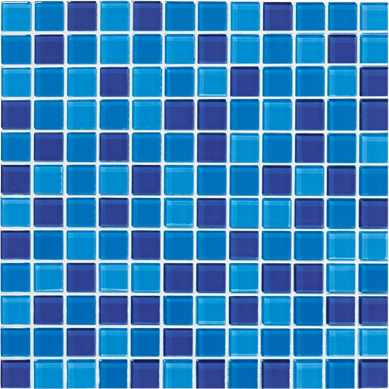 Crossville 12" x 12" Glass Blox Glass 1" Blend Mosaic