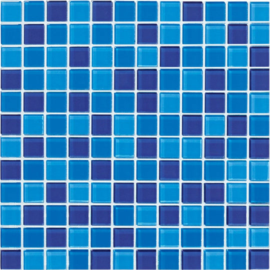 Crossville 12" x 12" Glass Blox Glass 1" Blend Mosaic