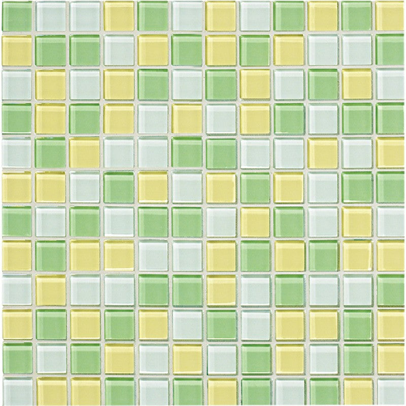 Crossville 12" x 12" Glass Blox Glass 1" Blend Mosaic