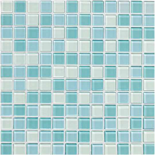 Crossville 12" x 12" Glass Blox Glass 1" Blend Mosaic