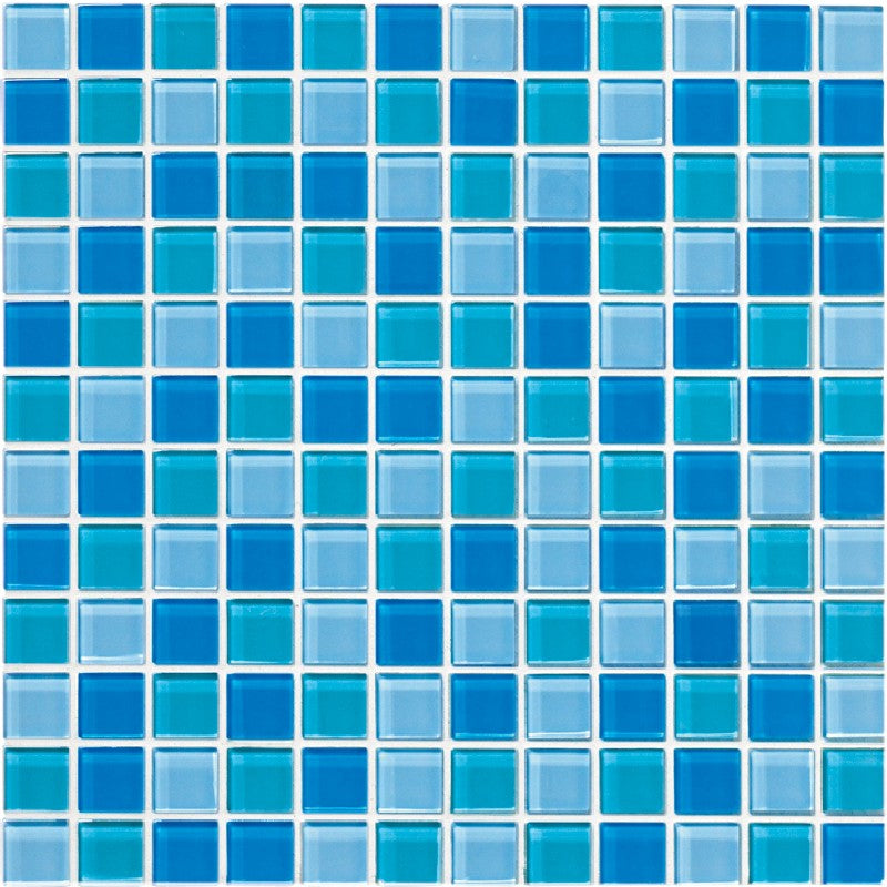 Crossville 12" x 12" Glass Blox Glass 1" Blend Mosaic
