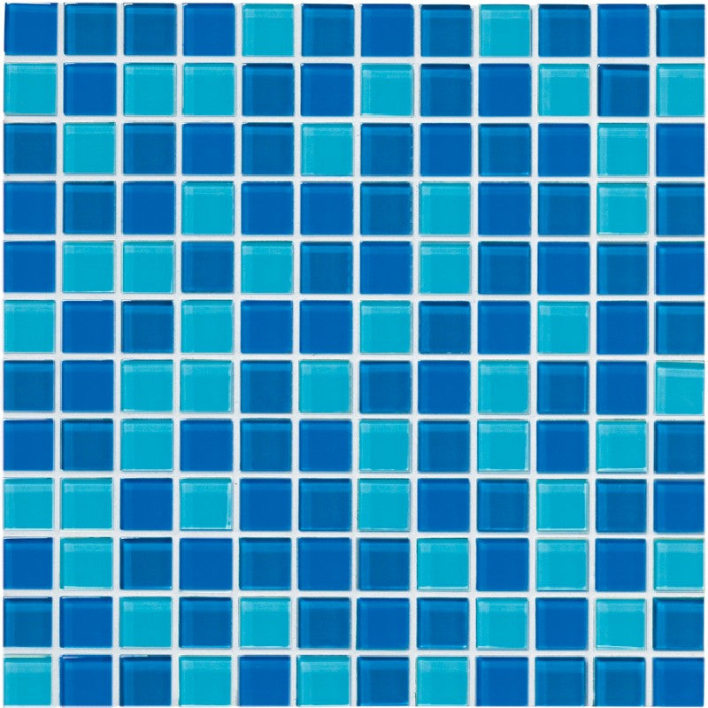 Crossville 12" x 12" Glass Blox Glass 1" Blend Mosaic