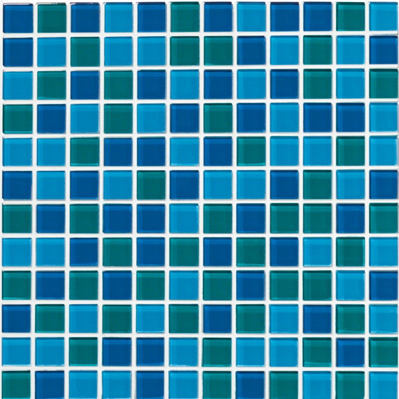 Crossville 12" x 12" Glass Blox Glass 1" Blend Mosaic