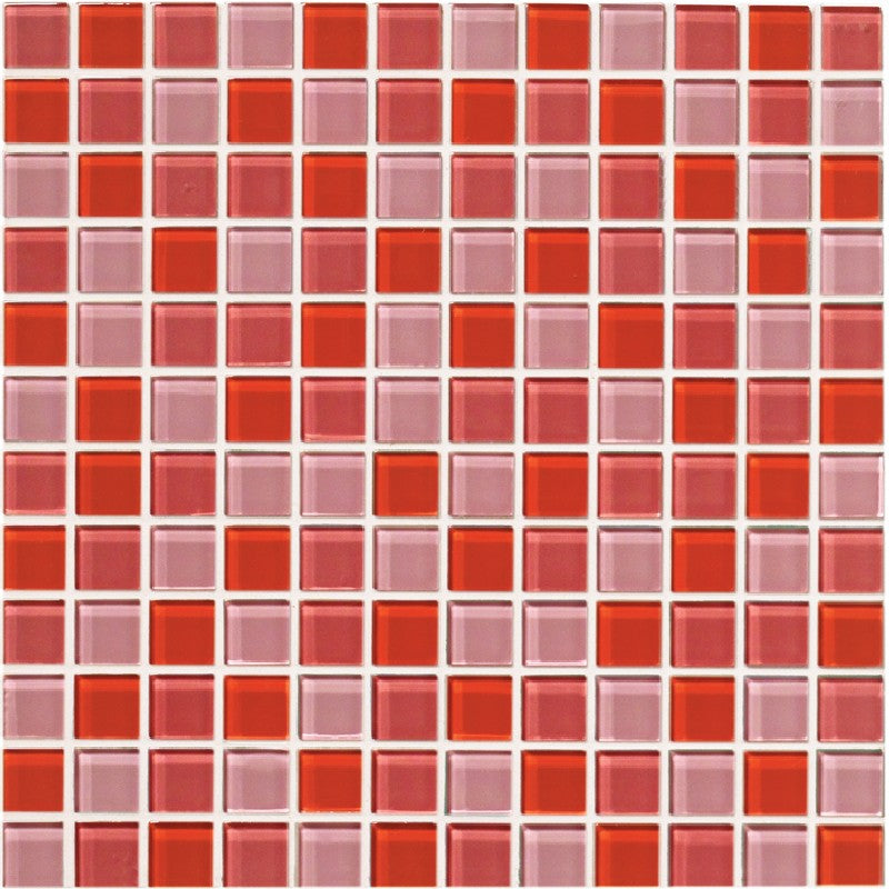 Crossville 12" x 12" Glass Blox Glass 1" Blend Mosaic