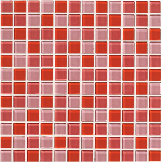 Crossville 12" x 12" Glass Blox Glass 1" Blend Mosaic