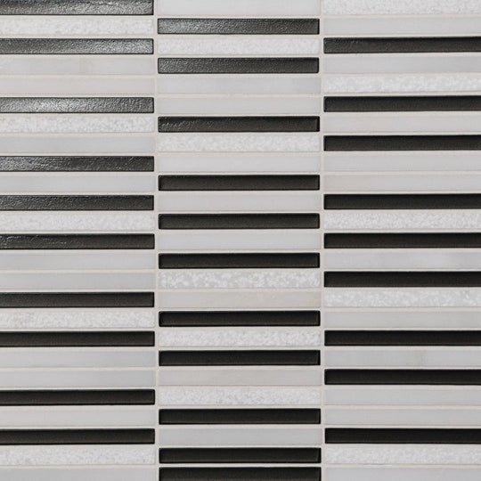 Bedrosians Kaikos 11.75" x 12" Stacked Glass/Stone Mosaic