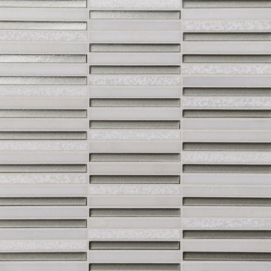 Bedrosians Kaikos 11.75" x 12" Stacked Glass/Stone Mosaic