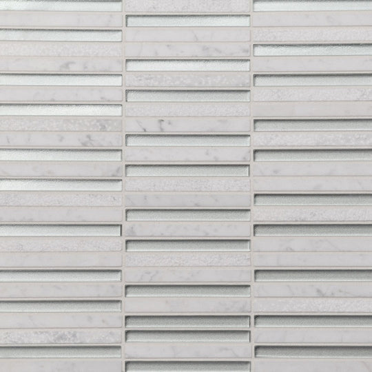 Bedrosians Kaikos 11.75" x 12" Stacked Glass/Stone Mosaic