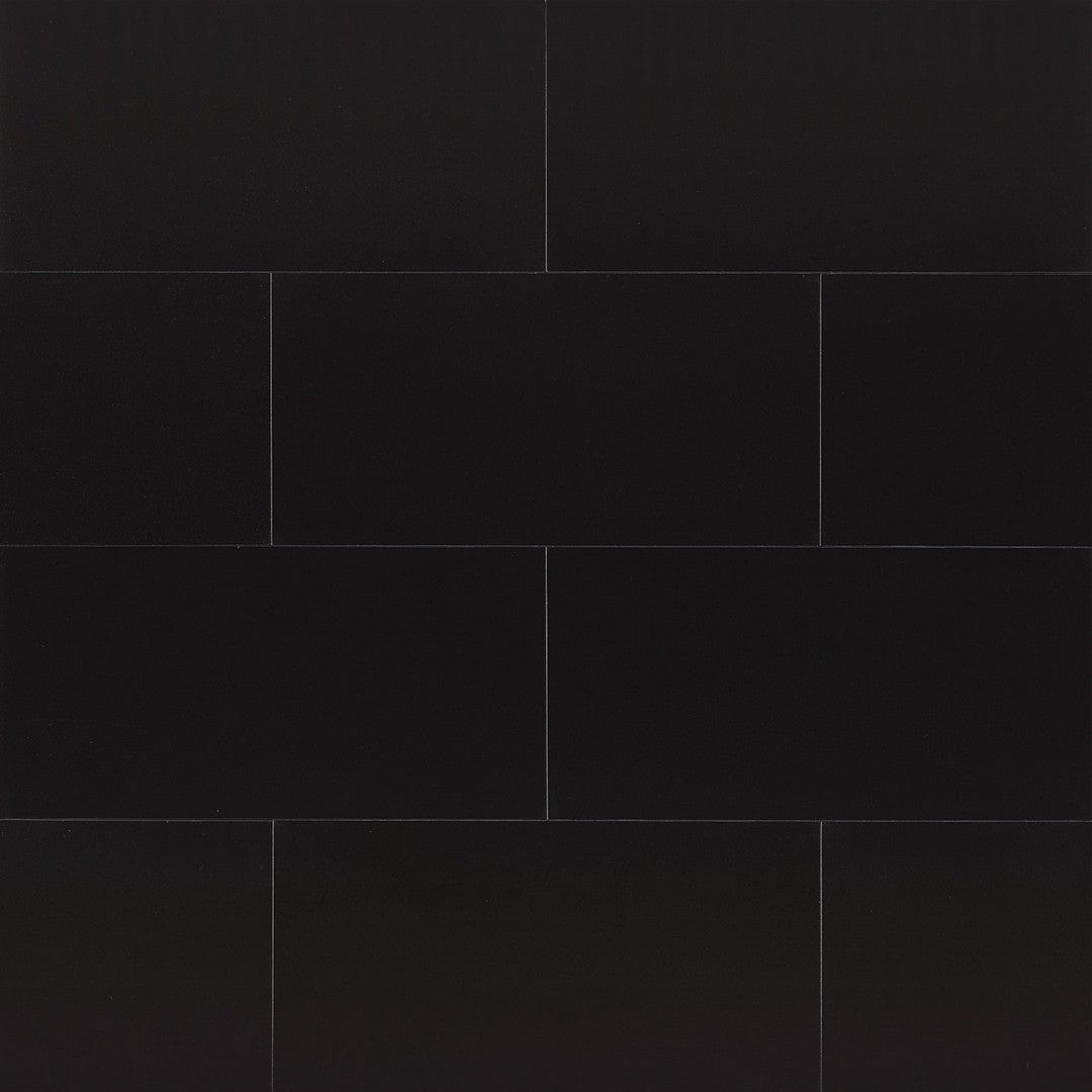 Bedrosians Granite Absolute Black 12" x 24" Polished Tile
