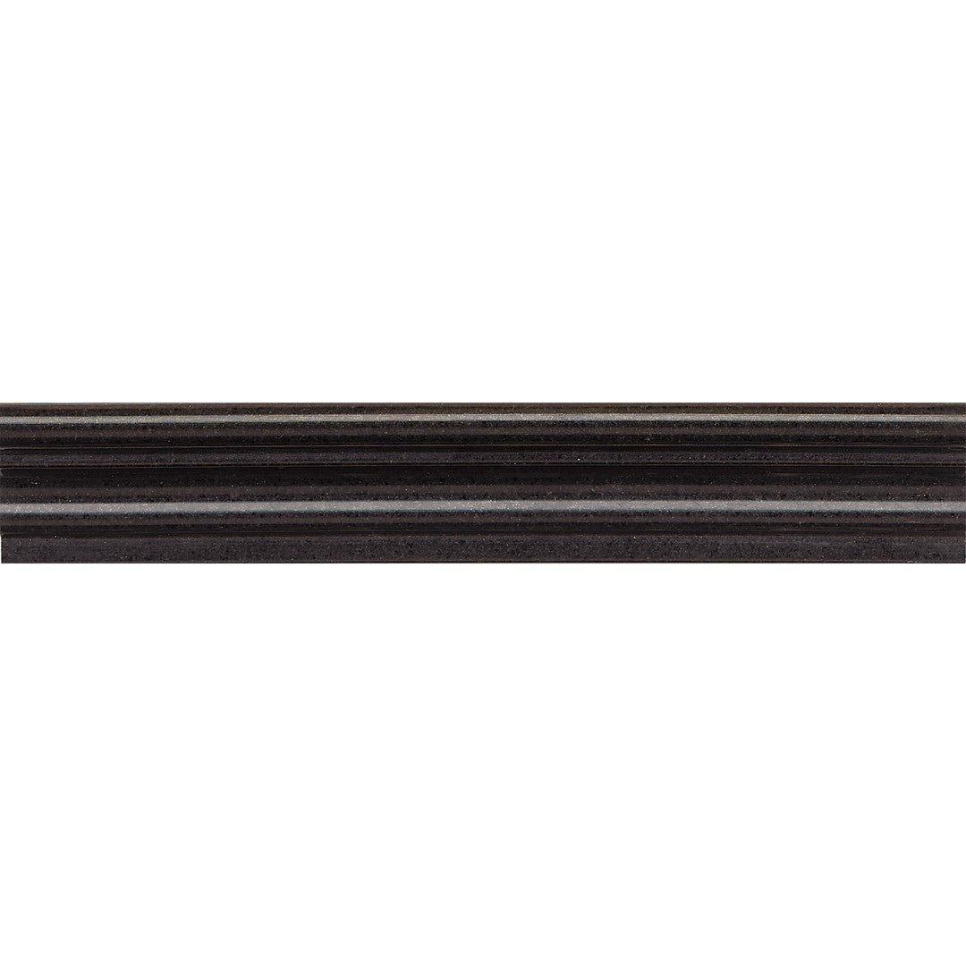 Bedrosians Granite Absolute Black 2" x 12" Polished Chair Rail