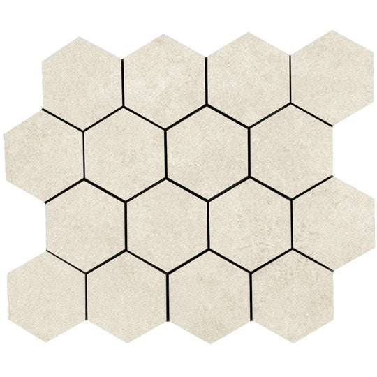 Tesoro 12" x 10.5" Solida Porcelain 3" Hexagon Mosaic