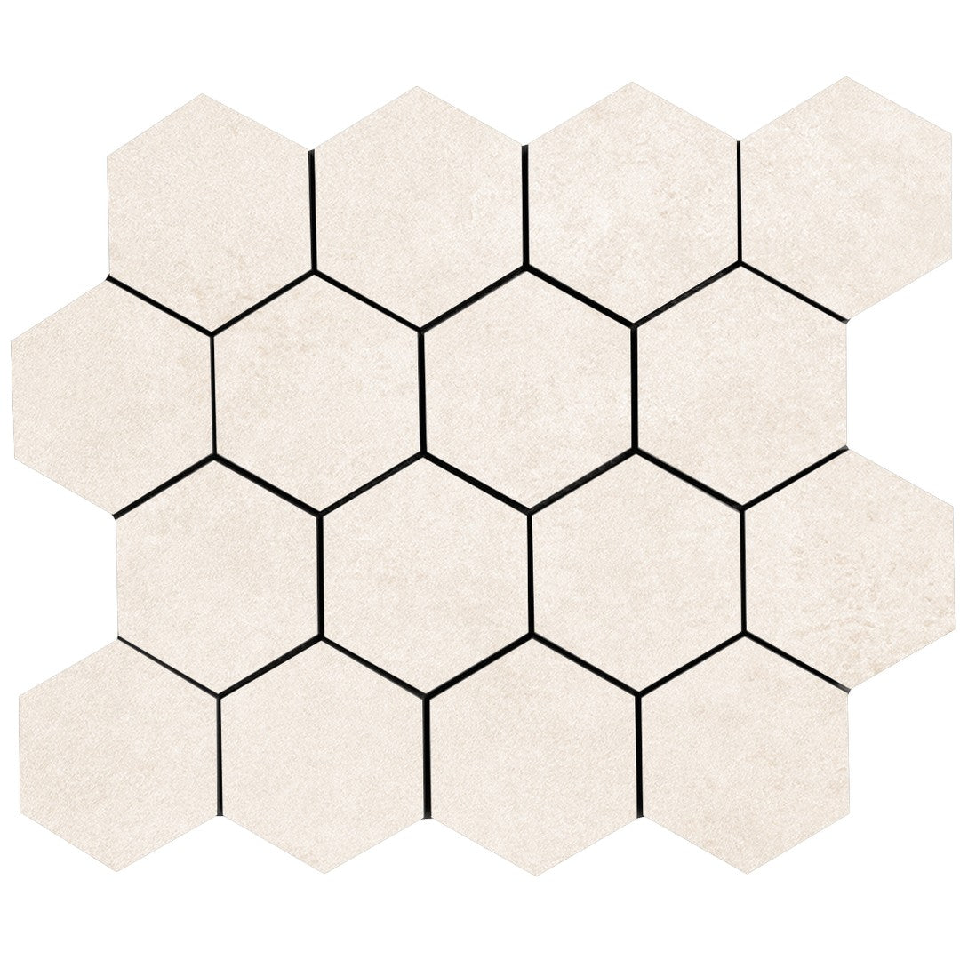 Tesoro 12" x 10.5" Solida Porcelain 3" Hexagon Mosaic