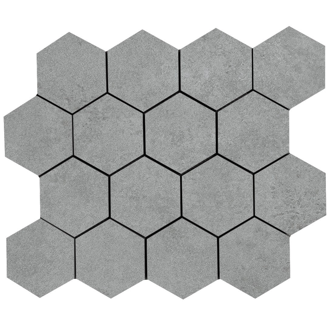 Tesoro 12" x 10.5" Solida Porcelain 3" Hexagon Mosaic