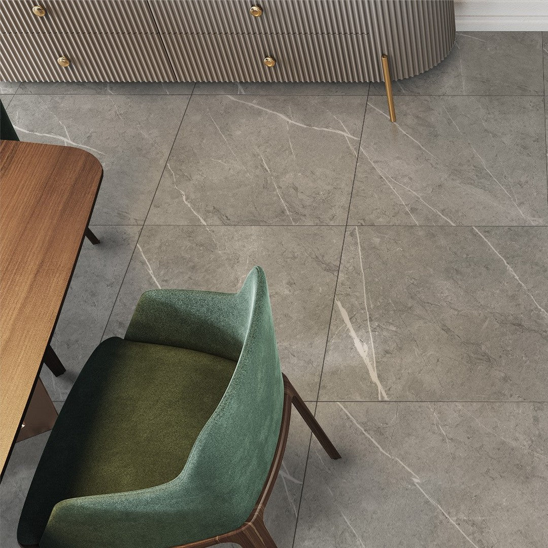 Tesoro-24-x-24-Pedra-Rectified-Polished-Porcelain-Tile-Grey