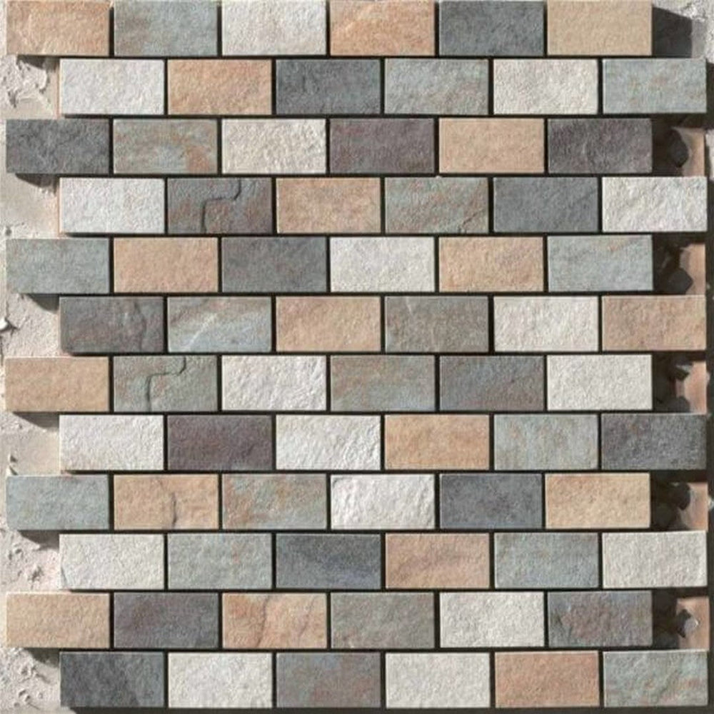 Happy Floors 12" x 12" Eternity Rectified Natural Porcelain 1x2" Mosaic