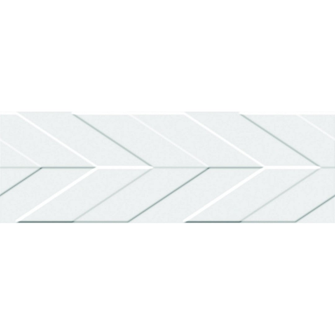 Happy Floors 12" x 36" Glaciar Rectified Natural Ceramic Deco Wall Tile
