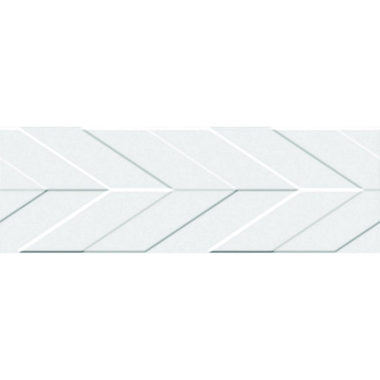 Happy Floors 12" x 36" Glaciar Rectified Natural Ceramic Deco Wall Tile