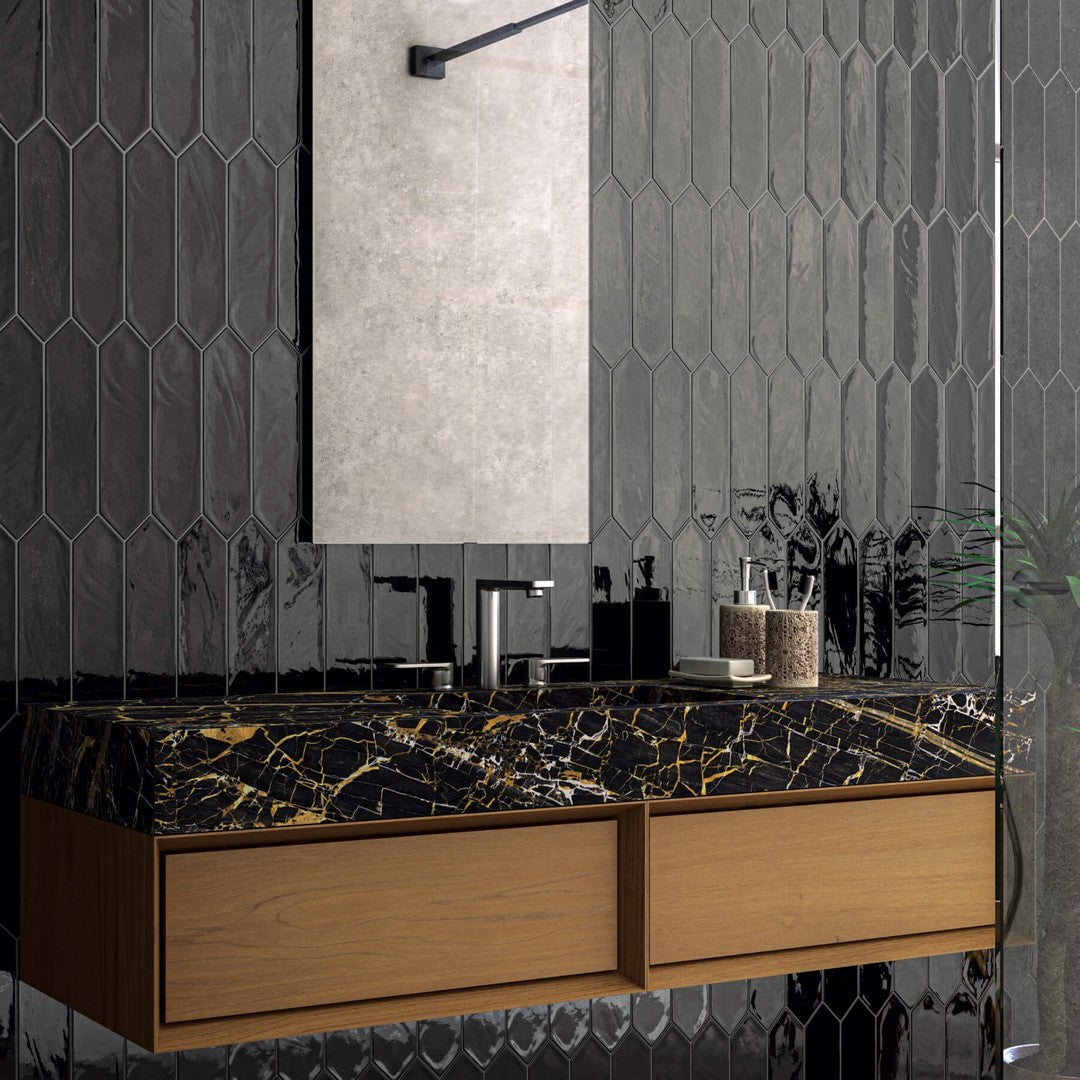 Happy-Floors-3-x-12-Monochrome-Pressed-Glossy-Ceramic-Picket-Wall-Tile-Black