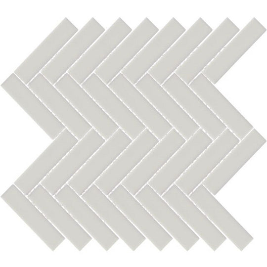 Happy Floors 12" x 12" Artisan Glossy Herrinbone Ceramic Mosaic
