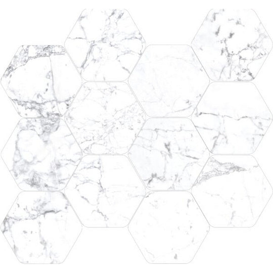 Happy Floors 12" x 13.5" Kobe Polished Porcelain Hexagon Mosaic