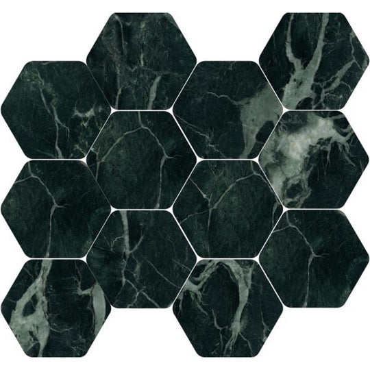 Happy Floors 12" x 13.5" Kobe Polished Porcelain Hexagon Mosaic