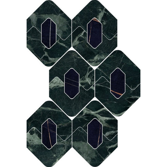 Happy Floors 8" x 13" Kobe Rectified Polished Porcelain Legend Mosaic