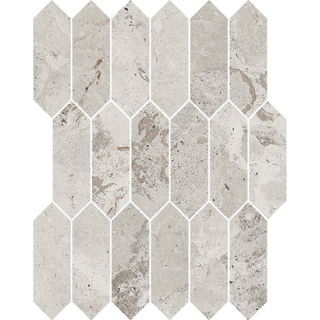 Happy Floors 11.5" x 11" Eva Natural Porcelain Picket Mosaic