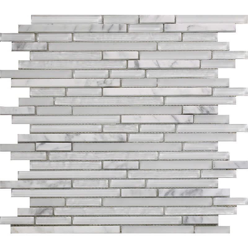 Happy Floors 11.8" x 11.8" Sobe Sticks Glass & Stone Mosaic