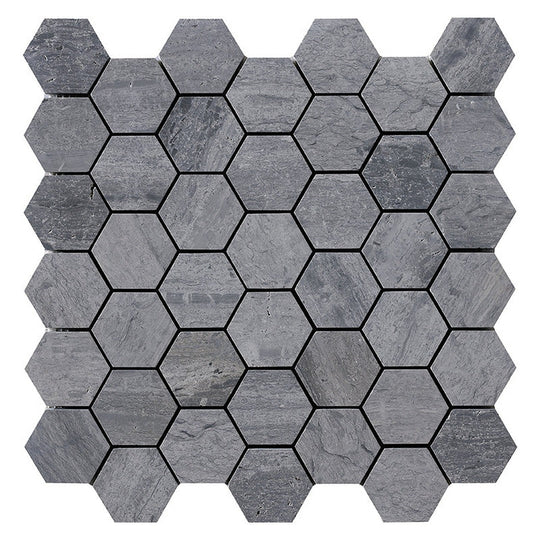 Happy Floors 12" x 11.7" Natural Stone Hexagon Mosaic