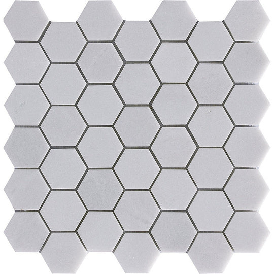 Happy Floors 12" x 11.7" Natural Stone Hexagon Mosaic