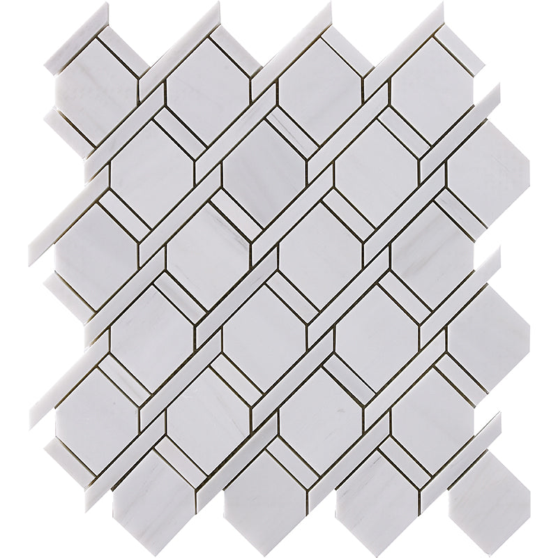 Happy Floors 12" x 11" Natural Stone Rope Mosaic