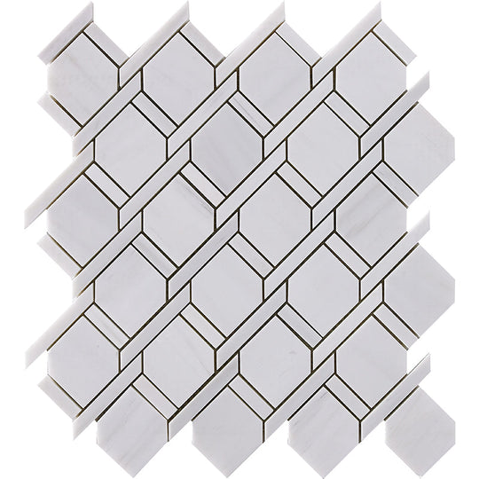 Happy Floors 12" x 11" Natural Stone Rope Mosaic