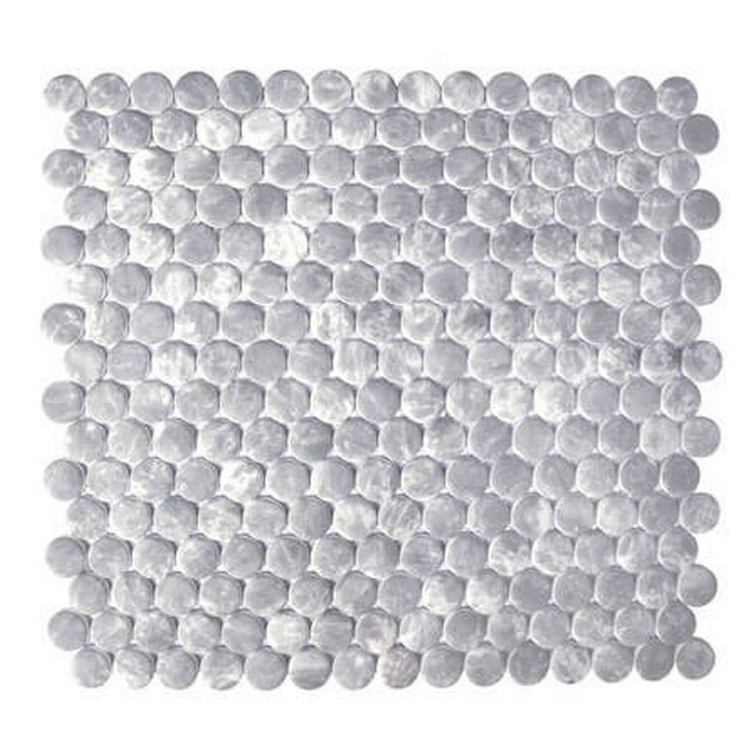 Happy Floors 11.5" x 12.5" Endura Penny Round Recycled Glass Mosaic