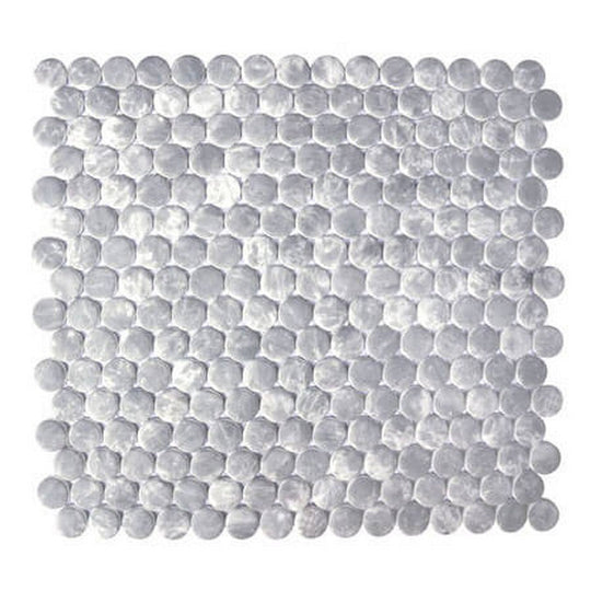 Happy Floors 11.5" x 12.5" Endura Penny Round Recycled Glass Mosaic