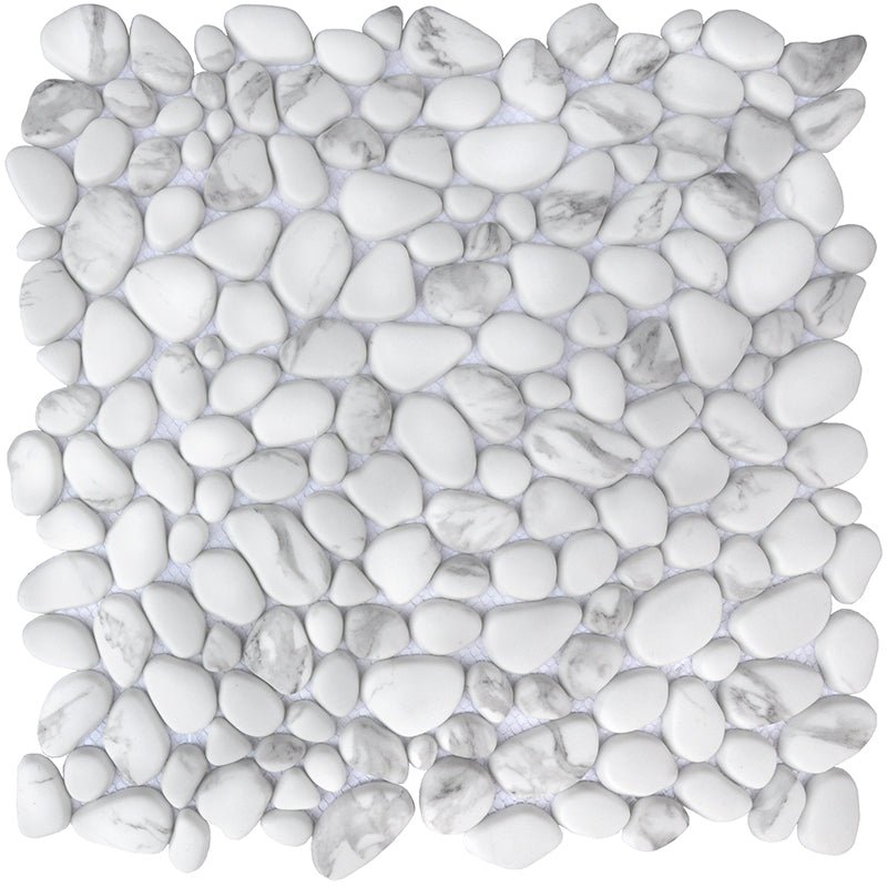 Happy Floors 12" x 12" Endura Pebble Recycled Glass Mosaic