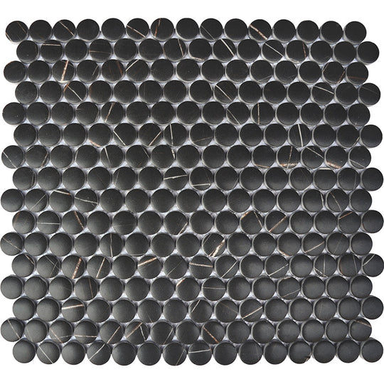 Happy Floors 11.5" x 12.5" Endura Penny Round Recycled Glass Mosaic