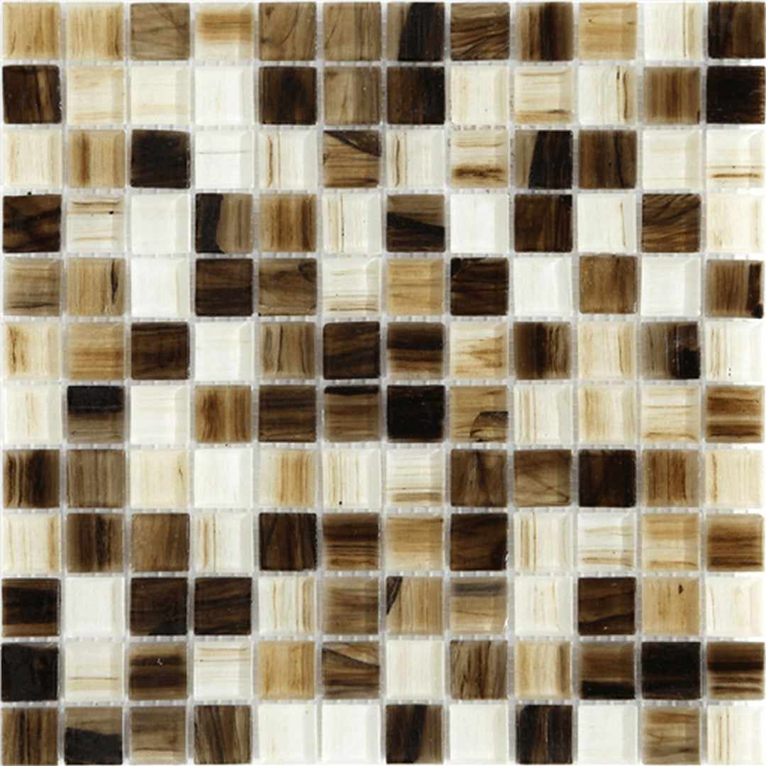 Happy Floors 11.8" x 11.8" Tortuga Glass & Stone 1" Mosaic